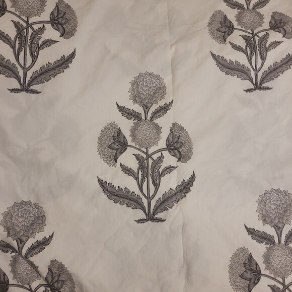 Pottery Barn Organic Cotton CA King Duvet Cover + 2 King Shams Annelyse Gray - Picture 8 of 12